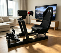 Cockpit de simulateur de course pliable, profil en aluminium 4080, siège de course réglable multi-angles pour Logitech Moza Fanatec