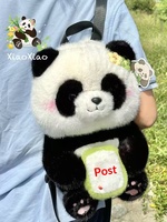 Peluche Panda en Velours de Vison Européen, Modèle Avocat, Jouet Doux en Forme de Fleur, Cadeau pour Enfants et Filles