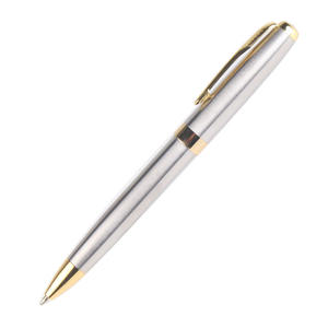 Bolígrafo de Acero Plateado y Dorado - Product Image 2