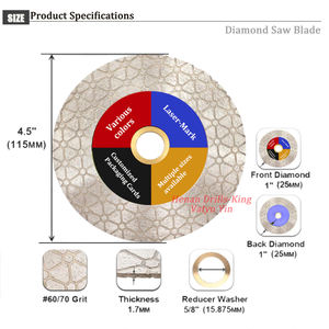 Üçgen tasarım 4.5 "115mm kesme taşlama diski elmas karo seramik porselen karo mermer taş kuvars için testere bıçağı - Product Image 2