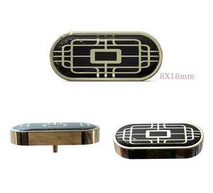 Hợp Kim Snap Nút 15Mm Flatback Hạt Cho Áo Sơ Mi Trang Trí May Mặc Hình Chữ Nhật Kẽm Hợp Kim Mạ Kỹ Thuật Nút Túi Cho - Product Image 4