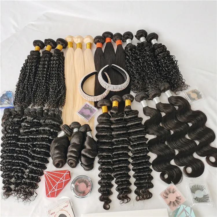 Vendedores de trançados para cabelos, vendedores ondulados de cutículas no atacado 100 de cabelo humano