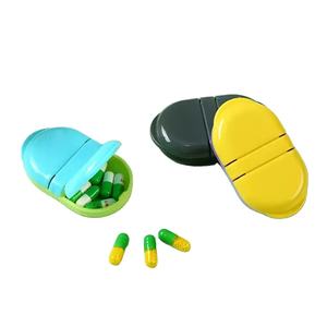 Top vendeur poche portable personnalisée <span class=keywords><strong>AM</strong></span> <span class=keywords><strong>PM</strong></span> 2 compartiments voyage 7 jours médecine pilule stockage conteneur organisateur hebdomadaire boîte - Product Image 1