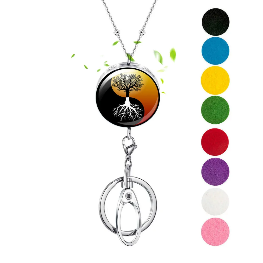 Новинка 2019, медальон из нержавеющей стали с эмалью и диффузором, ожерелье, значок, держатель, шнурки для женщин