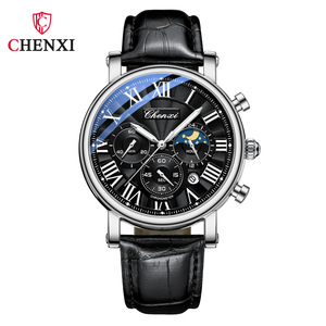 CHENXI -973 Montre Homme Multifonctionnelle Affaires Étanche Analogique <span class=keywords><strong>Calendrier</strong></span> Lunaire Quartz pour un Style Romantique et Élégant - Product Image 4