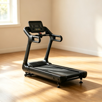 Tapis roulant commercial avec écran LED, vitesse 1-22 km/h, inclinaison 0-15 %, robuste, pour salle de sport, course à pied, sans fil, portable, fabrication CE OEM