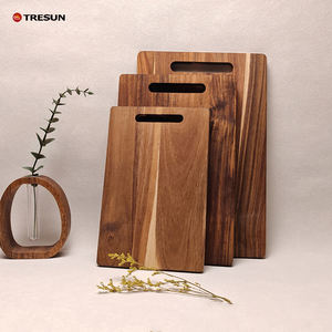 Tabla de cortar de madera de acacia negra personalizada, cuadrada, grande y gruesa, para venta al por mayor de artículos de cocina - Product Image 1