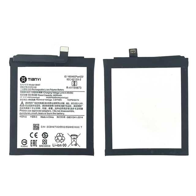 Tianyi Original 4520mAh BM4T Lithium-ion Polymer Replacement Battery for Xiaomi 10XPro 3.87V Mobile Phone Wholesale Stocks