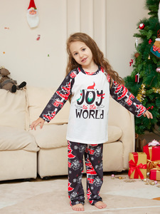Set pigiami con stampa personalizzata pigiama natale in <span class=keywords><strong>cotone</strong></span> vestiti abbinati pigiami natalizi per famiglie - Product Image 4