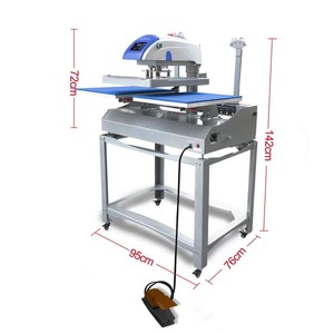 Hot bán điện tự động không cần máy nén khí đôi trạm thăng hoa T-Shirt Máy ép nhiệt với Laser định vị - Product Image 5