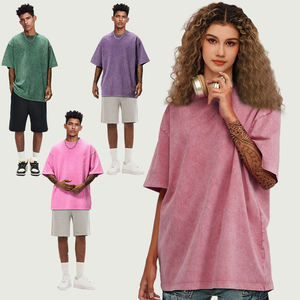 Camiseta de Algodón 100% para Hombre, Estilo Urbano, Oversize, para Impresión DTG Personalizada, Lavado Ácido Vintage - Product Image 3