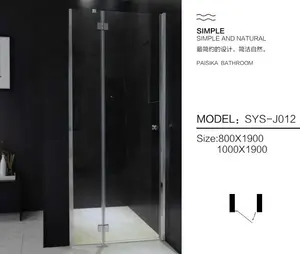 Een-Vormige Douche Kraam Voor Badkamer Partitie, Enkele Scharnierende Glazen Deur Open Vrij, Vogue Ontwerp, ce Gecertificeerd