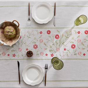 Customised Wholesale Ins Style Embroidered Polyester Fabric <strong>Table</strong> Cover Fancy Wedding <strong>Table</strong> <strong>Cloths</strong> - Product Image 3