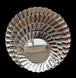 Assiettes de présentation en <span class=keywords><strong>plastique</strong></span> transparent argenté et doré de qualité supérieure, sans BPA, en matériau PS, pour la décoration de mariages et de fêtes de Noël - Product Image 3