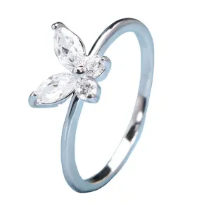 Popular Jewelry 18K Gold Butterfly Rings European Quality Wholesale
