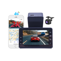 OEM ODM Caméra embarquée 3 pouces 4G, Enregistreur de voiture avec caméra avant 2K et arrière 720P, Moniteur de stationnement et Diffusion en direct à distance