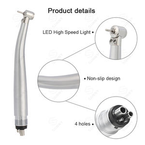 Mini Pieza de Mano Dental de Turbina de Alta Velocidad con LED y 4 Orificios para Niños, de Acero Inoxidable - Product Image 4