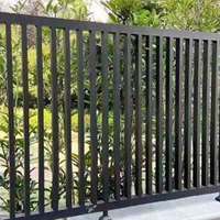 Clôture en fer forgé noir moderne personnalisée pour jardin extérieur, escalier et balcon - Résistante à l'eau et à la rouille