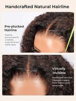 Cheveux humains bruts vietnamiens pour perruque frontale en dentelle sans colle, bouclée, pré-coupée, pré-épilée, mèches brunes, densité 250, sans nœuds