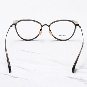 Titanium Oval Full Rim <b>Eyeglasses</b> Solid Color Unisex Lightweight Vision Correction <b>Frames</b> for Adults - Product Image 6