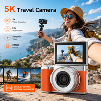 Appareil photo numérique X7 5K 80MP pour vlogging, zoom 18X, écran rotatif 3,0 pouces, capteur CMOS, mode beauté, stabilisation d'image électronique, IA de reconnaissance de scène