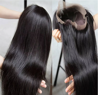 13x6 vente en gros sans colle Full hd dentelle avant perruques de cheveux indiens vierges cuticules alignées perruques de cheveux humains vierges bruts