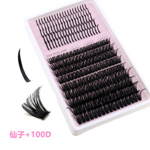 600 pièces 40D/60D/80D/100D 9-18mm Extensions de cils individuels en bouquets effet éventail pour pose DIY à domicile - Product Image 3