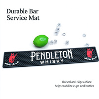Tapis de bar personnalisé en PVC promotionnel, tapis de bar antidérapant avec drainage, tapis anti-gouttes pour bar/pub