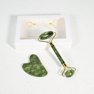 Natural Green <strong>Jade</strong> Roller Guasha Facial Tool For Facial Beauty <strong>Jade</strong> <strong>Stone</strong> Body Head Neck Face Lift Function For Home Use - Product Image 3