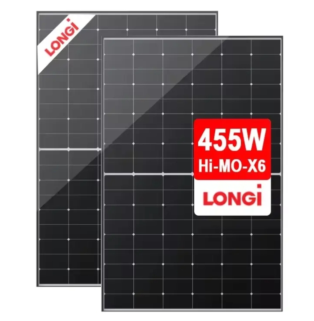 High-Efficiency PV Panel Longi 445W 450W 455W N-type Solar Module Hi-mo X6 LR5-54HTH Single Facial Monocrystalline Solar Panel
