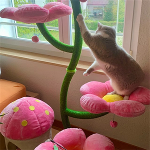 Menara Panjat Kucing Desain Baru XIANGLONG, Rumah Kucing Kayu Indoor dengan Tiang Garukan Sisal Alami - Product Image 4