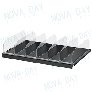 Tự động kim loại Pusher <span class=keywords><strong>Divider</strong></span> hệ thống Acrylic rõ ràng Kệ ngăn nhựa Kệ ngăn - Product Image 1