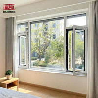 Ventana Abatible de Aluminio con Rotura de Puente Térmico, Personalizada de Fábrica, Insonorizada e Impermeable, para Viviendas y Edificios
