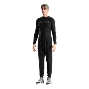 Vêtements de sport OEM pour hommes, sweat-shirt à capuche, vêtements de gym en polyester, t-shirt de compression blanc à manches longues - Product Image 5