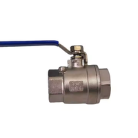 Katup Bola ANSI API 2-Piece WCB 201 304 316 Baja Tahan Karat 1000 WOG Soft Seal Ulir Dalam Manual NPT BSP
