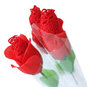 Cadeau de saint-valentin pour elle, 1 pièce, culotte Sexy en dentelle à fleurs de Rose, string en V, culotte romantique, taille unique