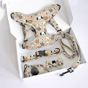 Patrones creativos personalizados, diseño de arnés para cachorros, collares ajustables de neopreno para perros y Correa, bolsa para caca, perro que camina - Product Image 5