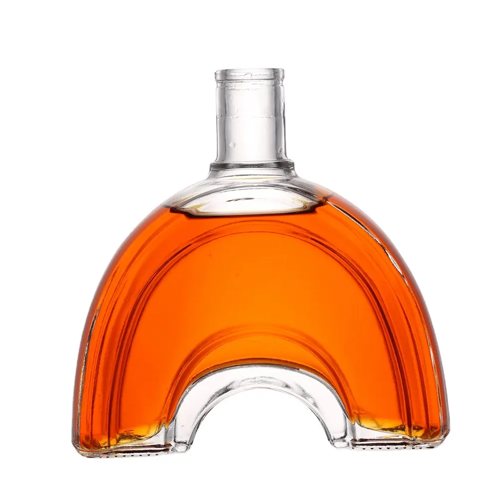 Neueste heiße Verkauf klar Super Flint Glas Kork 750ml leere Glas Wein Schnaps flasche für Whisky