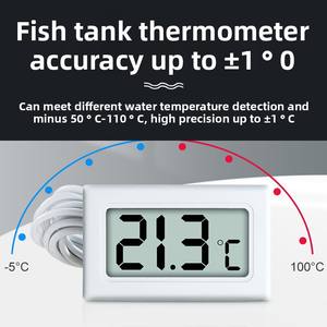 Termômetro <span class=keywords><strong>Digital</strong></span> Mini de Alta Precisão à Prova d'Água com Sonda de Temperatura para Aquários e Uso Doméstico, Economia de Energia, Caixa Plástica - Product Image 3