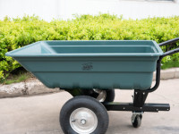 Chariot de jardin robuste en plastique de 200 L, chariot pour VTT, chariots et remorques à main, remorque basculante utilitaire