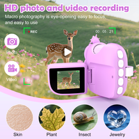 Portable Mini Handheld Electronic Microscope for Children's Early Education - a Cartoon Observation Mirror That Is Durable MS07