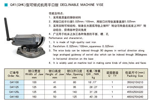 Étau inclinable de haute qualité 360 degrés étau Q41 avec base pivotante étau de fraisage utilisation <span class=keywords><strong>VMC</strong></span> - Product Image 6