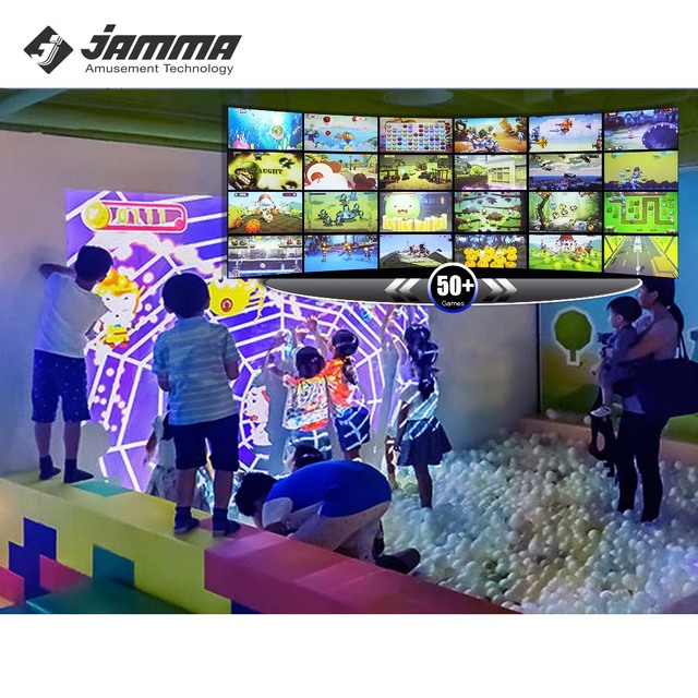 Kids 3D Immersive Projection All-in-One Wall Interactive Projection With Infrared Gun for Shopping Mall