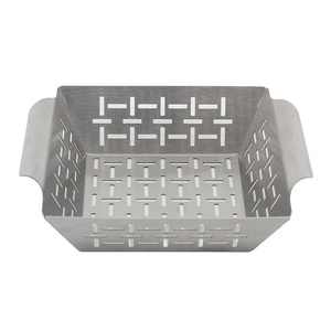 Nueva Tendencia: Parrilla de Carbón Perforada con Orificios de Aire, Cesta para Asar con Dos Asas, Resistente al Calor y Antiadherente - Product Image 1