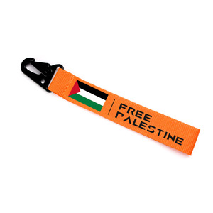 Lanière promotionnelle de carte de drapeau de pays de la Palestine sangle de logo de sublimation de polyester imprimée lanière gratuite personnalisée de la Palestine - Product Image 4