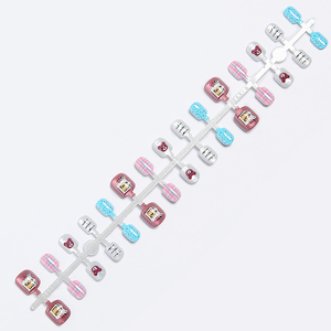 <span class=keywords><strong>Uñas</strong></span> <span class=keywords><strong>Postizas</strong></span> <span class=keywords><strong>para</strong></span> <span class=keywords><strong>Niñas</strong></span> al por Mayor, 30 Piezas, Diseño Lindo de Oso de Dibujos Animados y Cuadros, <span class=keywords><strong>Uñas</strong></span> Falsas Pre-encoladas Reutilizables <span class=keywords><strong>para</strong></span> <span class=keywords><strong>Niñas</strong></span> Pequeñas - Product Image 3