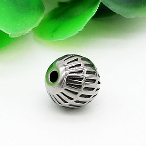 yunnique Stainless Steel <b>Spacer</b> Beads Round 8mm For Bracelet Making Loose Metal Beads Jewelry Accessories - Product Image 5
