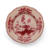 Assiettes de présentation en porcelaine fine personnalisées, motif floral bleu vintage européen, pour décoration de table de mariage
