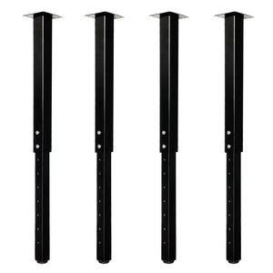 Gambe per Tavolo Regolabili Quadrate Nere 60-100cm, per Casa e Ufficio, Gambe Personalizzabili Fai-da-Te, Gambe per Mobili Pesanti Regolabili - Product Image 3