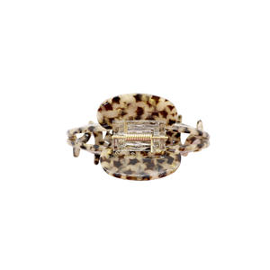 Pince à cheveux en acétate imprimé léopard européen, OEM, brillante, accessoires de mode pour femmes, 11 cm, étiquette dorée, <span class=keywords><strong>jolies</strong></span> pinces à cheveux - Product Image 3
